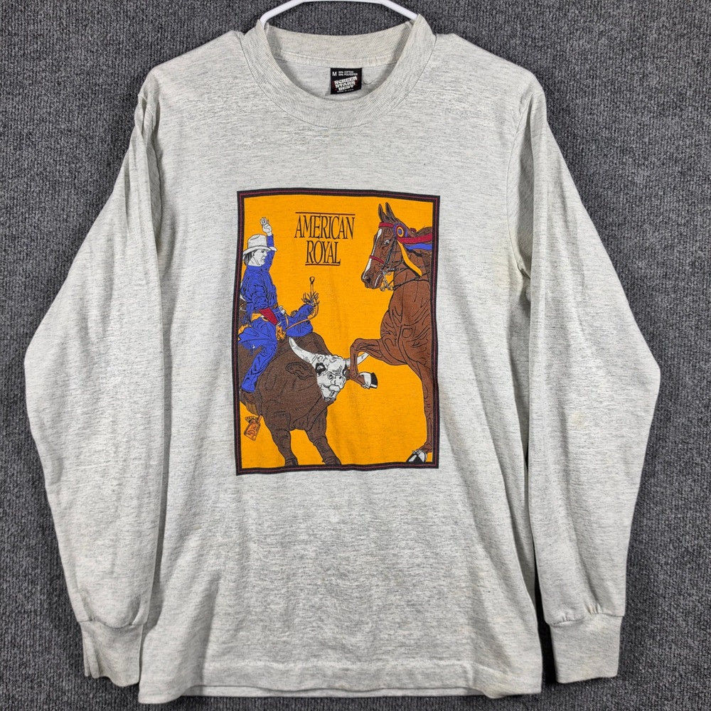VTG 80s Screen Stars Shirt Mens Medium American Royal Rodeo Made in USA